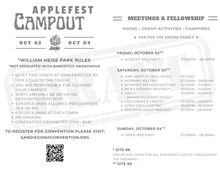 Itinerary for Camp Out